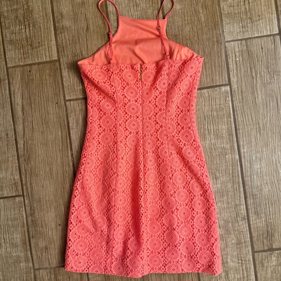 Lilly Pulitzer Costello Pucker Pink Breakers Crochet Knit  Dress X SMALL - Picture 11 of 13